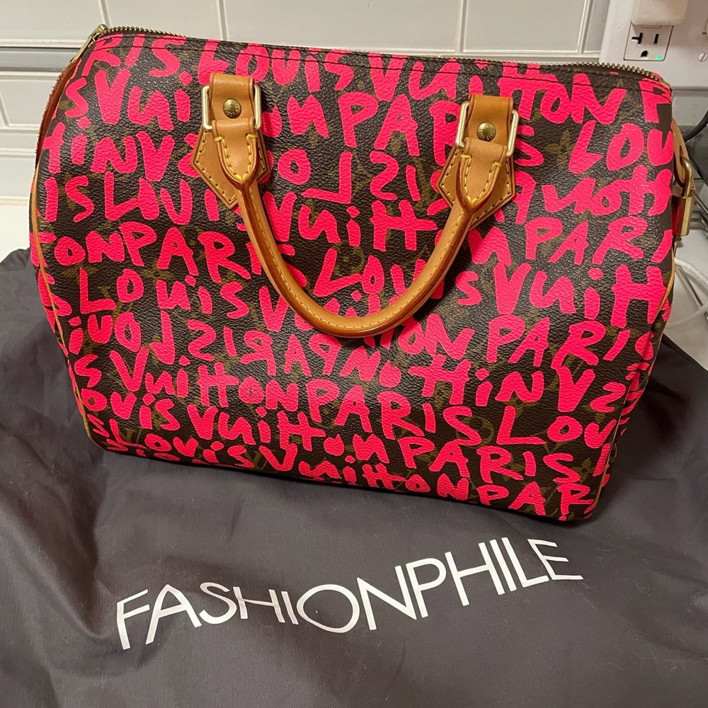Louis Vuitton Speedy 30 Graffiti Pink